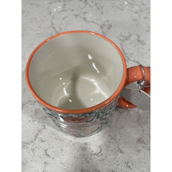 ALL THINGS THROUGH CHRIST Bella 10 Strawberry Street Mug Faith Bible Verse - Picture 2 of 6